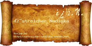 Östreicher Nadinka névjegykártya